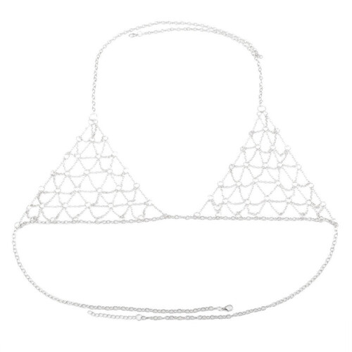 Charm Mesh Underwear Chain Sexy Hollow Bikini Bra Chest Chain Nightclub Body Chains Accessories