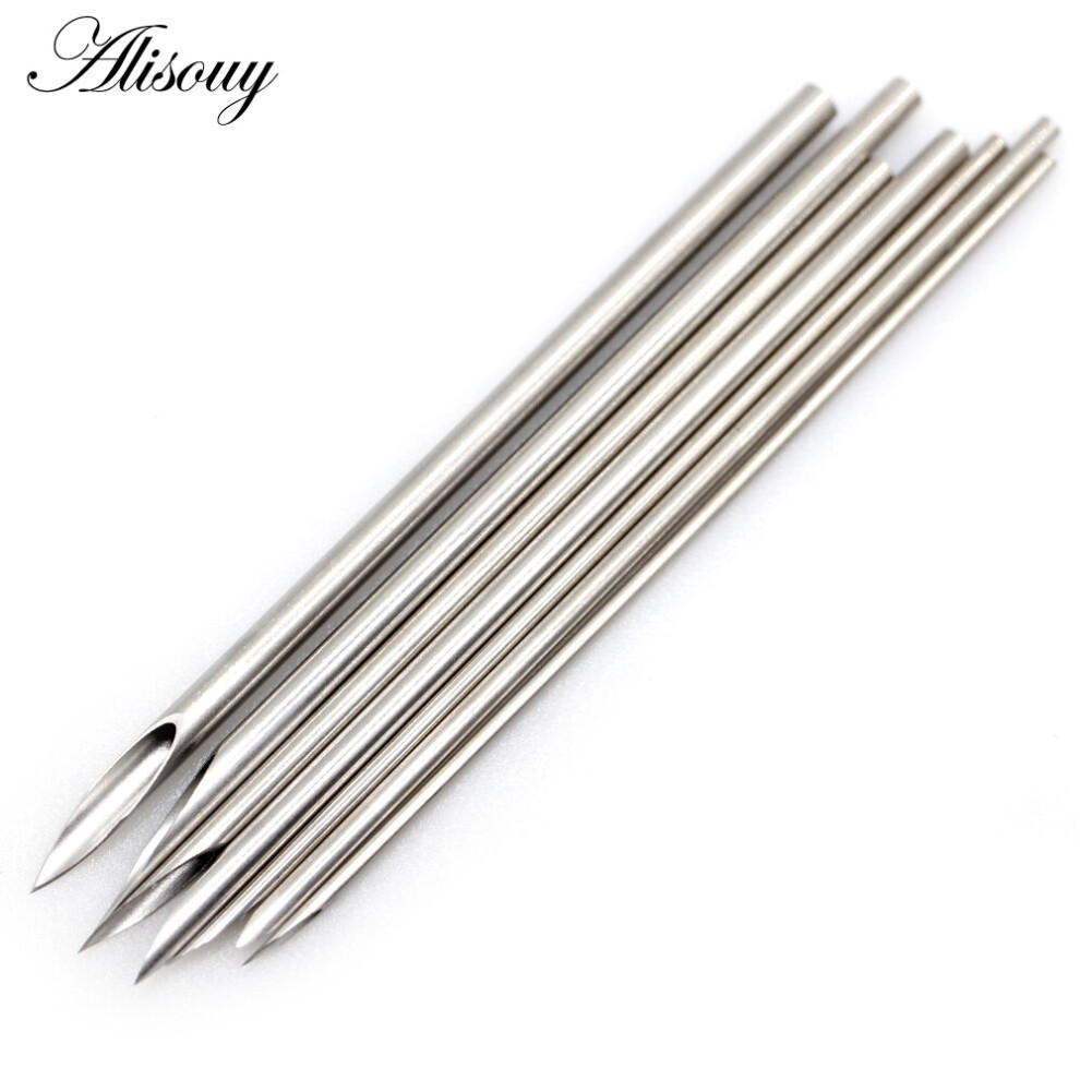 10pcs Sterilized Disposable Body Piercing Needles Surgical Steel Tattoo Supply Ear Nose Tongue Lip Navel Piercing Tools