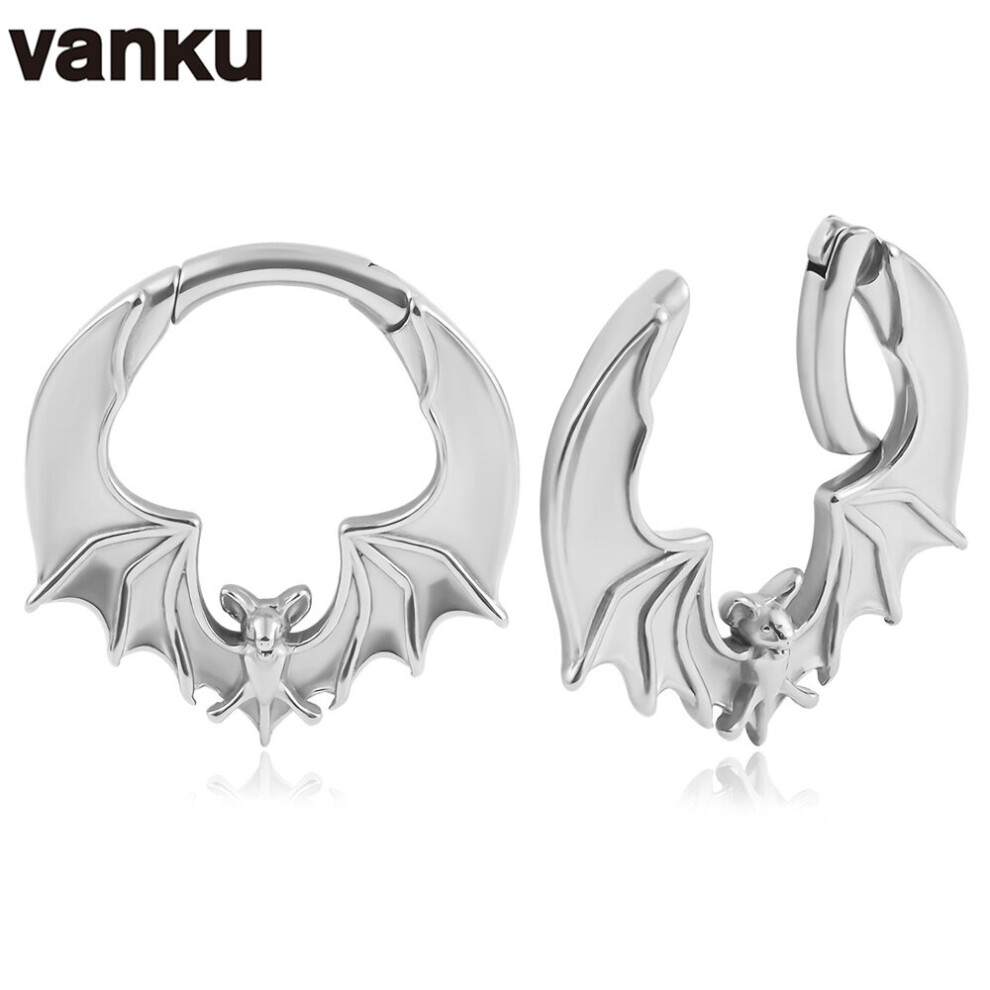 Vanku 2pc Unique Stainless Steel Animal Bat Ear Weight Stretchers Body Jewelry Earring Piercing Expanders Gauges-image-OPC-PBRGZVB-NEW