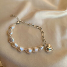 Mewanry Silver Pearl Love Bracelet for Women INS Temperament Party Bride Jewelry