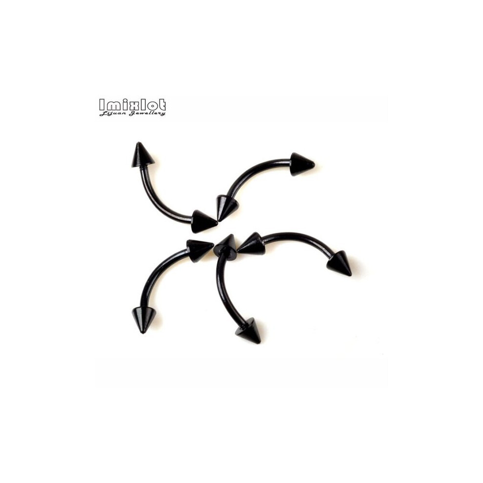 18g Spike&Ball Curved Eyebrow Barbell Piercing Surgical Steel Banana Eyebrow Ear Cartilage Tragus Piercing Jewelry-image-OPC-PBRH6X2-NEW