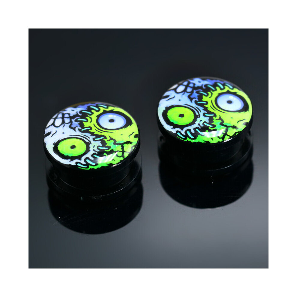 Ear Plugs Piercing Expander Acrylic Stretchers Ear Flesh Tunnel Body Jewelry 1 Pair-image-OPC-PBRH6WT-NEW