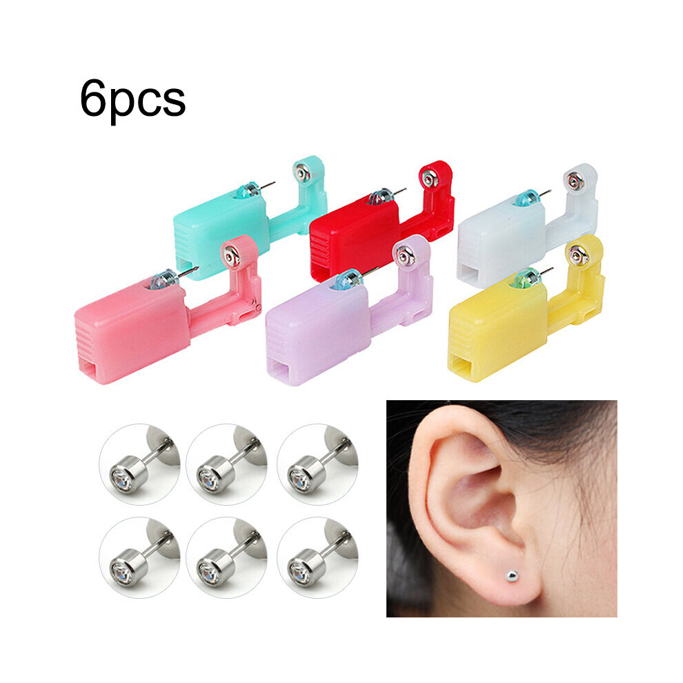 Colors Ear Piercing Gun Kit Disposable Disinfect Safety Earring