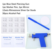 Professional Ear Piercing Gun Tool Set 98pcs Ear Studs Steel Ear Nose Navel Body Piercing Gun Unit Tool Kit Safety Pierce Tool