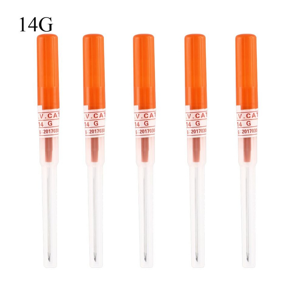 Multicoloured 5Pcs/Lot Piercing Needles I.v Catheter 16G Gauge Needles Sterilised Body Piercing Tattoo Needles 14G 16G 18G 20G Sewing Needles