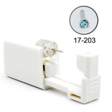 1Pc Disposable No Pain Safety Sterile Ear Nose lip Piercing Unit Tool Stud Body 2mm Gem Nose Stud Piercing Machine