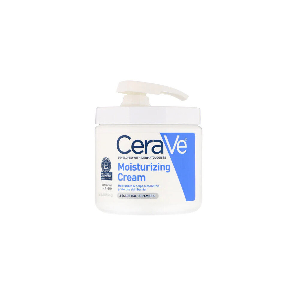 CeraVe  MOISTURIZING CREAM WITH PUMP FOR NORMAL TO DRY SKIN 16 OZ 453g