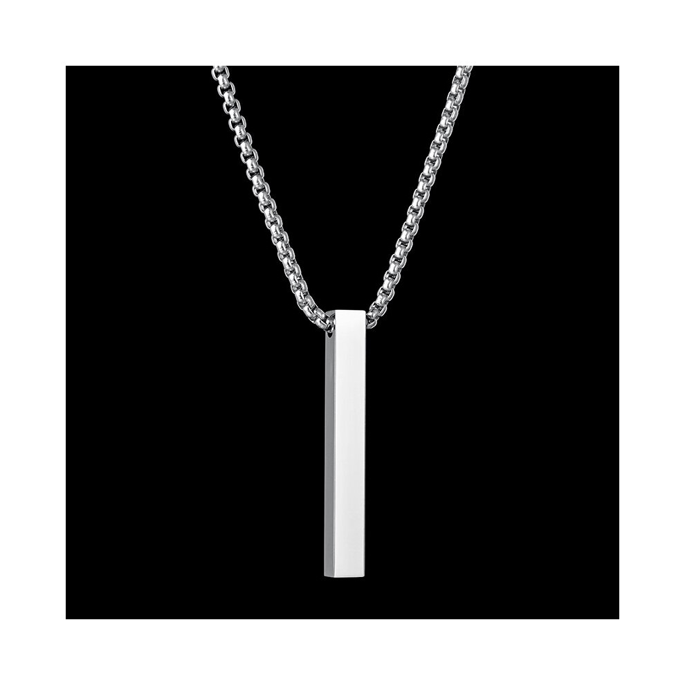 Nextvance Engraved Bar Necklace Stainless Steel Personalized Cuban Name Pendant Necklaces For Women Men Boy Jewelry Gift
