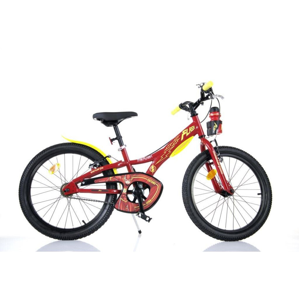 Dino Flash Kids 20" Wheel Bike - Red/Yellow
