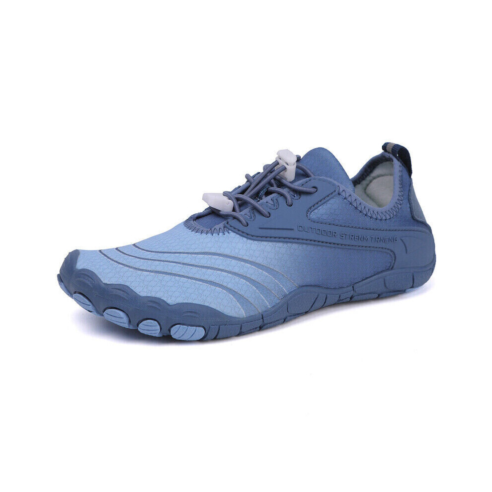 (Blue, UK 3) Water Shoes Mens Womens Kids Quick Dry Swimming Pool Barefoot Aqua Shoes Size