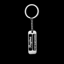Nextvance Classic Stainless Steel Keychain Name Date Personalized Nameplate Baby Boy Girl Jewelry Gift
