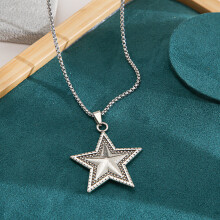 European and American Cross-Border Creative Hip-Hop Boy Temperament Personality Punk Five-Pointed Star Necklace Five-