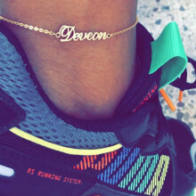 Stainless Steel Name Anklet Personality Nameplate Leg Chain Bohemian Ankle Bracelet Boho Jewelry for Women Girls