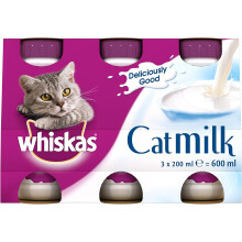 Whiskas Cat Milk 15 x 200 ml bottles, Complementary Cat Food for Kittens Over Aged 6 weeks