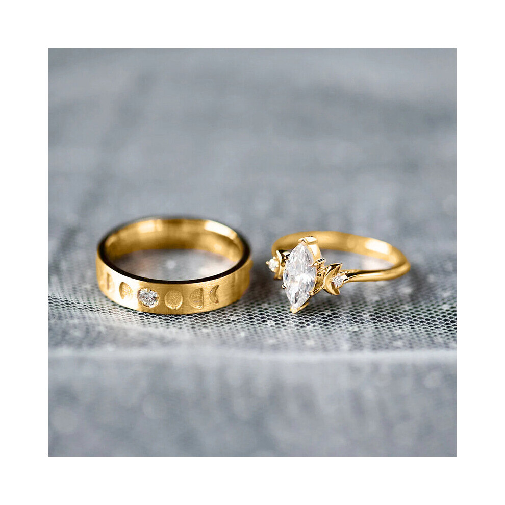 Hecate Triple Moon Ring Set Amethyst or Red Crystal Wedding Ring Unique Moon Goddess Rings for Women Gothic Anniversary Gift-image-OPC-PBRHXP5-NEW