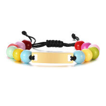 PERSONALIZED HEART BRACELET FOR BABY STAINLESS STEEL CHAIN LINK NEWBORN BOY CHILDREN BIRTHDAY