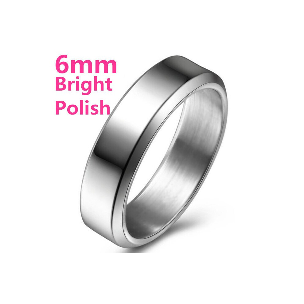 MOREDEAR 4mm 6mm 8mm Bright and Dull Polish Silver Titanium Ring For Men and Women Couple Ring-image-OPC-PBRJ58M-NEW