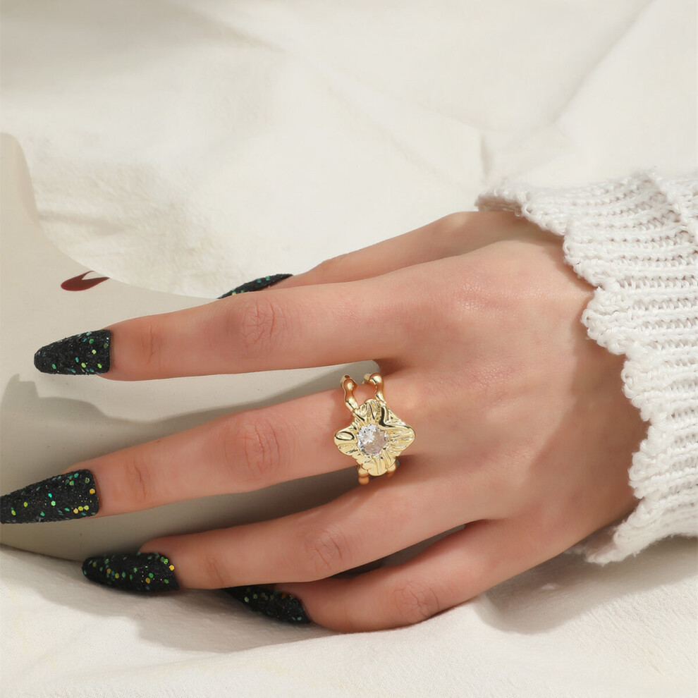 MANGOSKY 18KGP Long Square Bar Ring For Women-image-OPC-PBRJ5BR-NEW