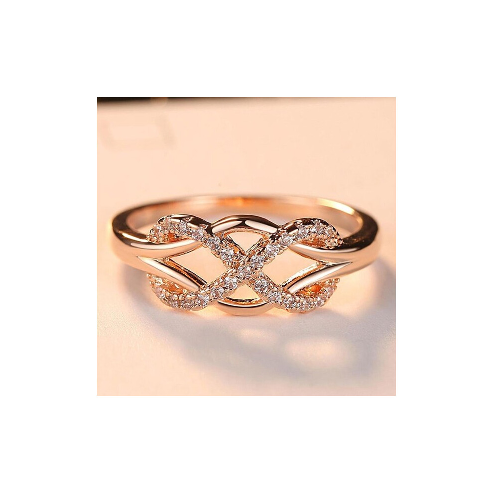 Delysia King Women Rose Infinite Love Ladies Ring Fine Mosaic Geometry Wedding Jewellery-image-OPC-PBRJ5N9-NEW