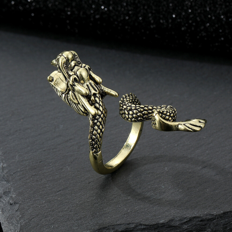 White Vintage Dragon Shaped Cigarette Clip Ring Gadget For Men Smoking Pipe Accessorie Ring Unique Gift