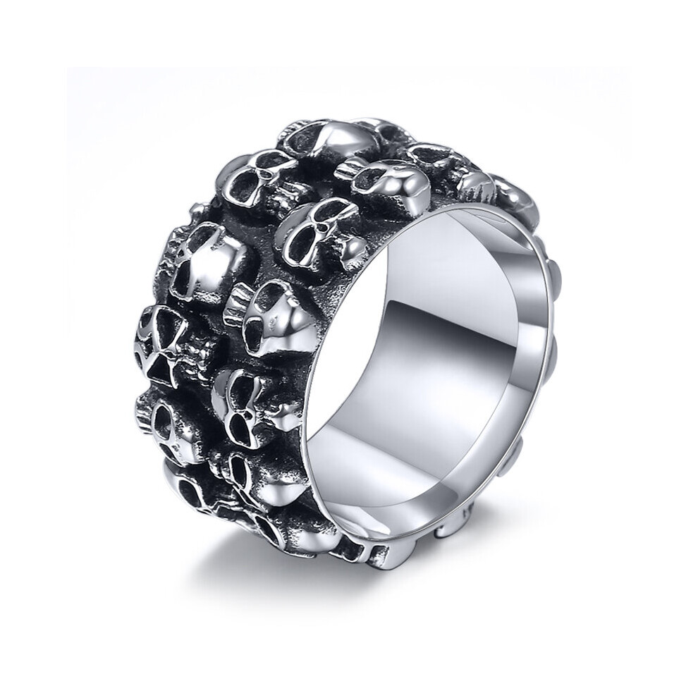 Kinel Rings Mens Filled Tibetan Silver Stone Resin Wedding Ring For Men Big Size 11 Vintage Jewelry on OnBuy