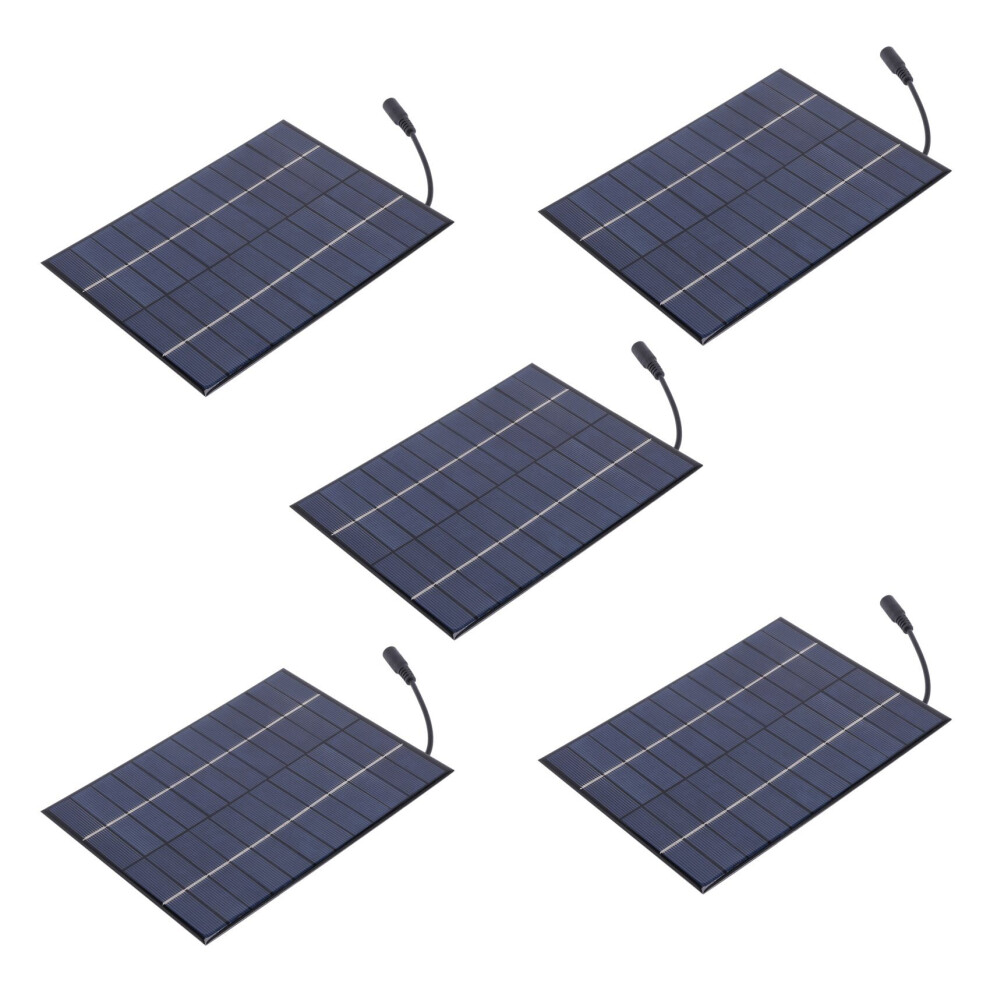 5X 12V 5.2W Mini Solar Panel Polycrystalline Solar Cells Silicon Epoxy Solar Diy Module System Battery Charger + Output 4762103373608