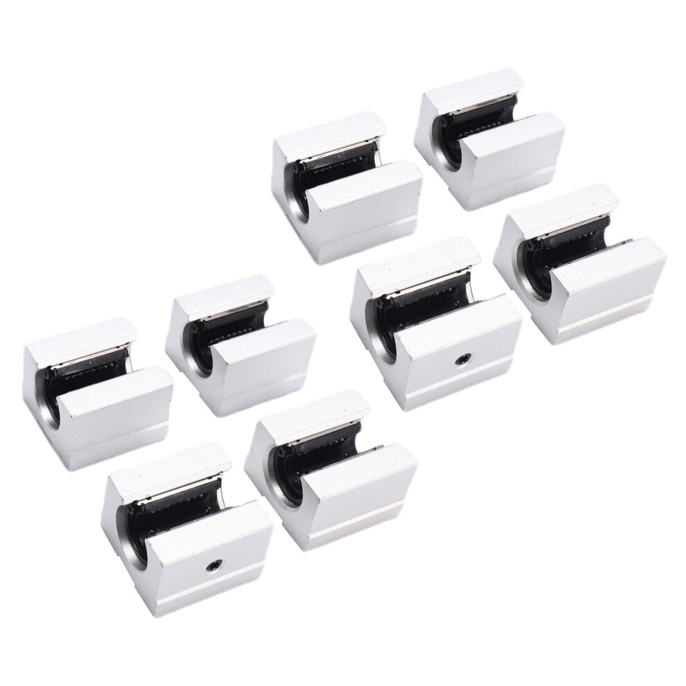 8 X Sbr12uu 12Mm Aluminum Linear Motion Router Bearing Block, Silver 4762103341744