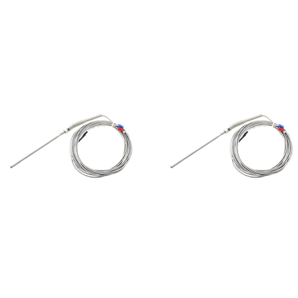 Tlily 2Pcs /10Ft Stainless Steel Probe K Type Sensors High Temperature Thermocouple