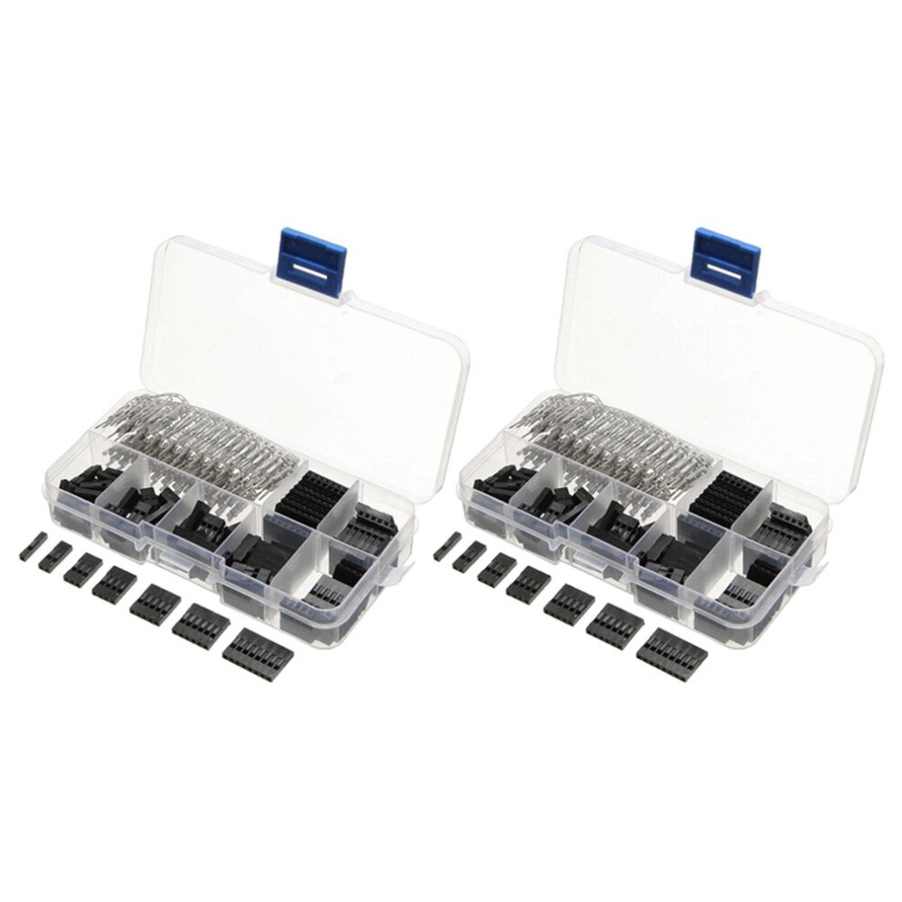 620Pcs 2.54Mm Male+Female Wire Jumper And Header Connector Housing Kit 4762103370003