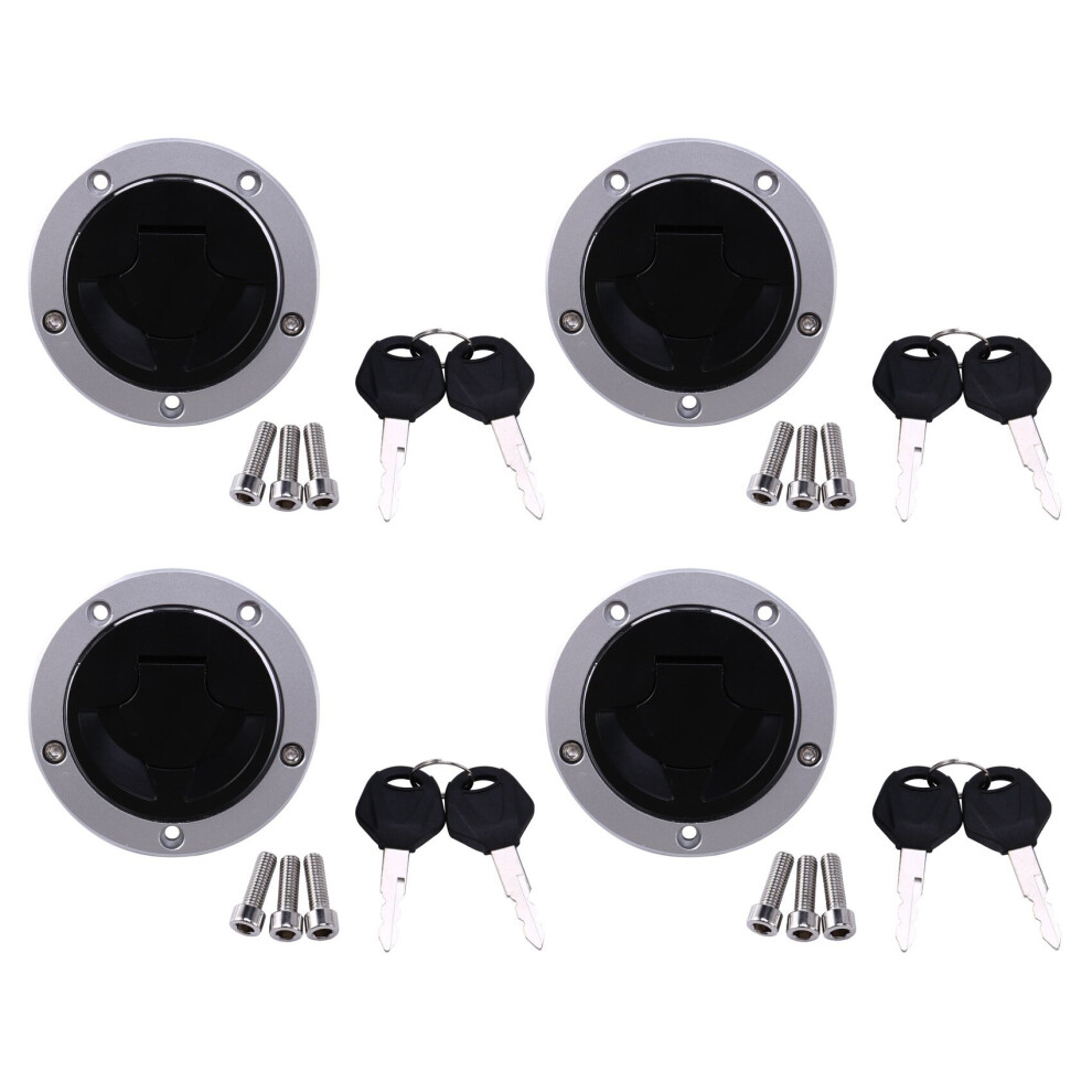 4X Motorcycle Fuel Gas Tank Cap Cover Key Lock For Z800 Z750r Zx14 Kle650 Z1000 Z750 4762103320428
