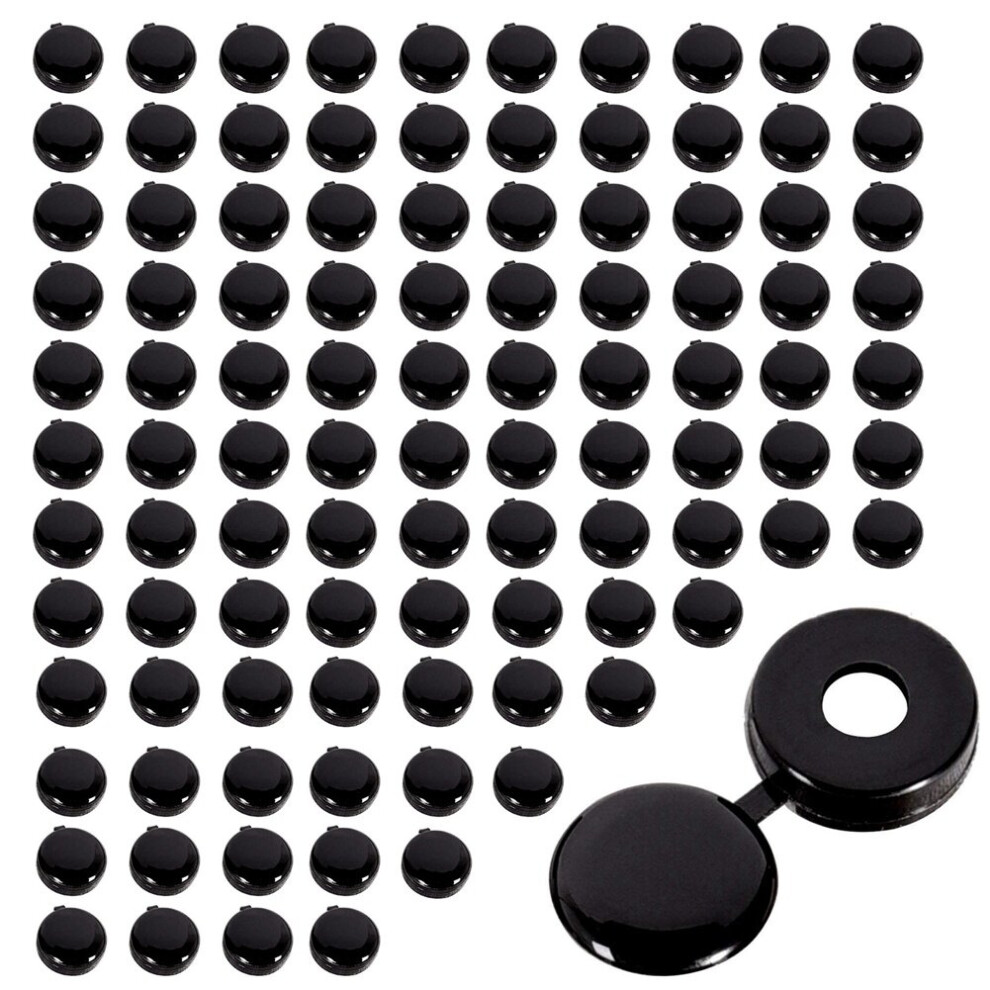 Screw Cap Cup Washer Hinged Cover Black ( Pack Of 100 ) 4762103385120