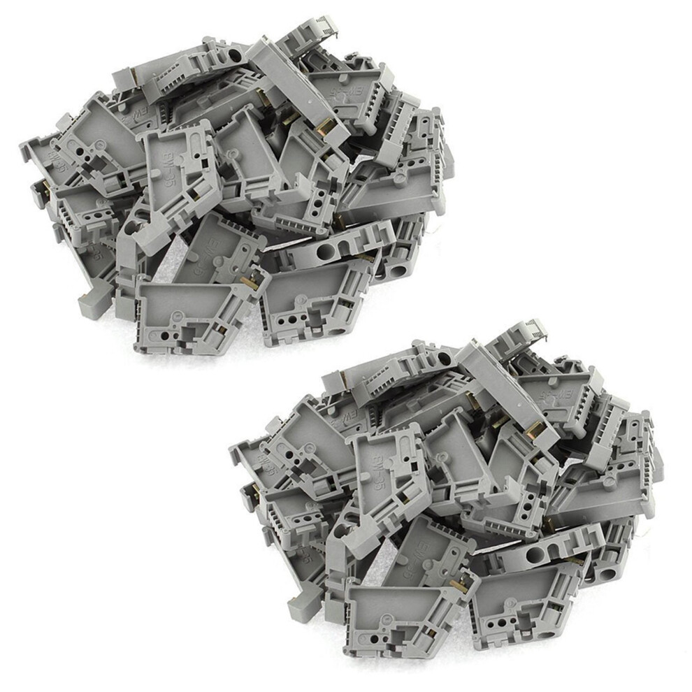 100Pcs 35Mm Din Rail Terminal Block End Stopper Mounting Clips 4762103337235