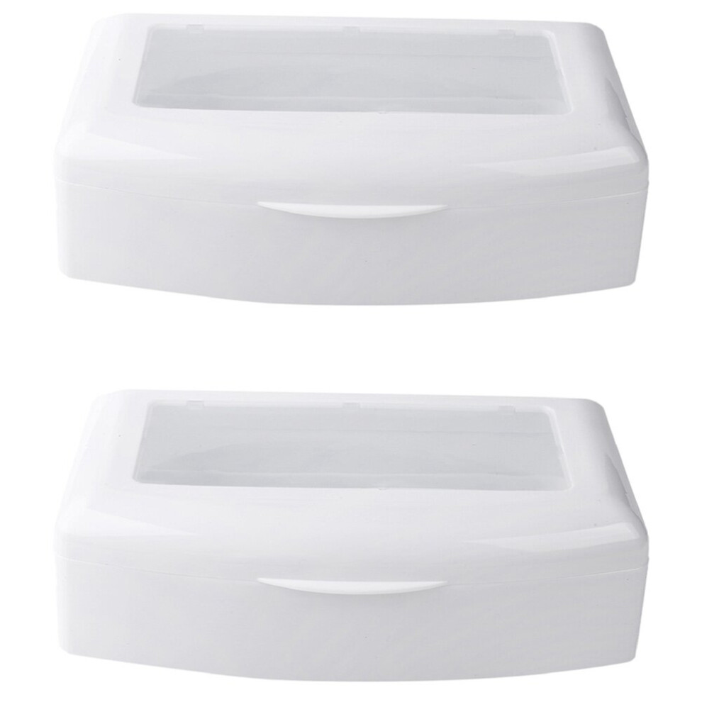Tlily 2X Nail Sterilizer Tray Disinfection Pedicure Manicure Box Nails Art Boxes