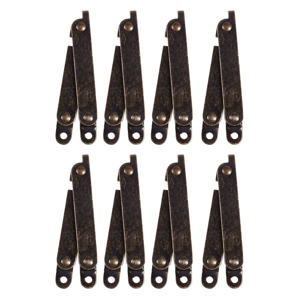 Furniture Box Rotatable Folding Lid Support Hinge Bronze Tone 8Pcs 4762103345629