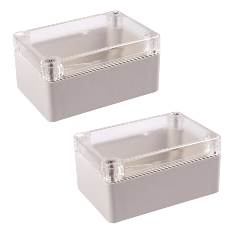 2X Clear Cover Plastic Electronic Project Junction Box 100 X 68 X 50Mm 4762103337440