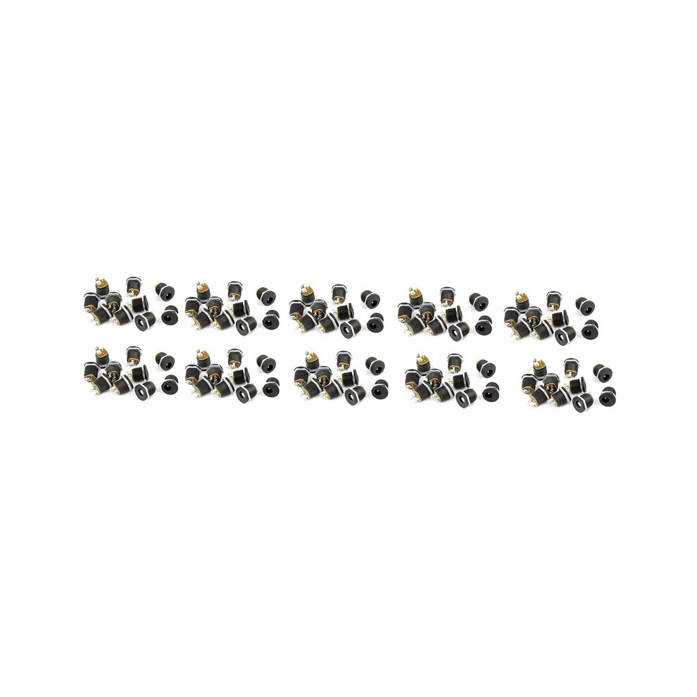 100 Pcs 3-Terminal Soldering 2.1Mm X 5.5Mm Female Power Dc Socket 4762103360417