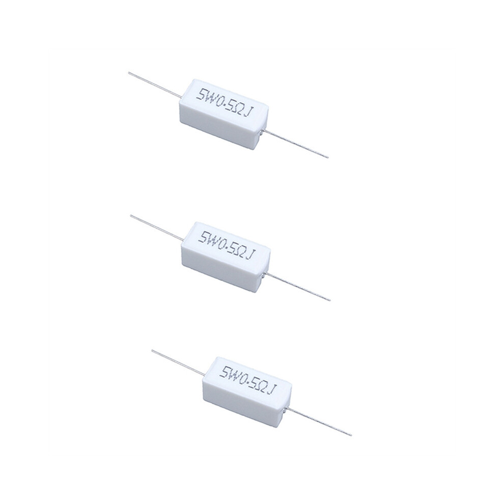30 Pcs Axial Lead Ceramic Cement Resistor 0.5 Ohm 5W 4762103336795