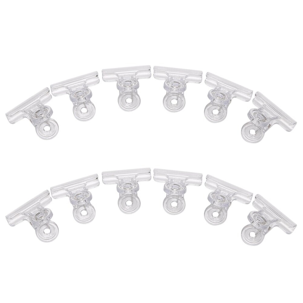 Tlily 12Pcs Rusian C Curve Nail Pinching Clips Multi Function Tool Acrylic Nails Pinchers Transparent