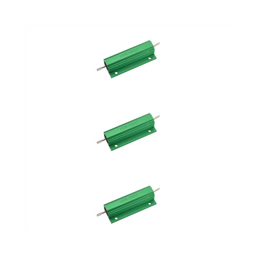3X Aluminum Shell 100W Watt 100 Ohm Wirewound Power Resistor 4762103337747