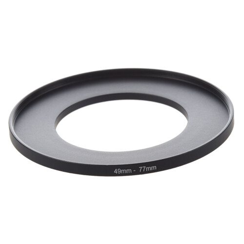 2X Camera Lens Filter Ring 49mm-77mm Adapter Black 1