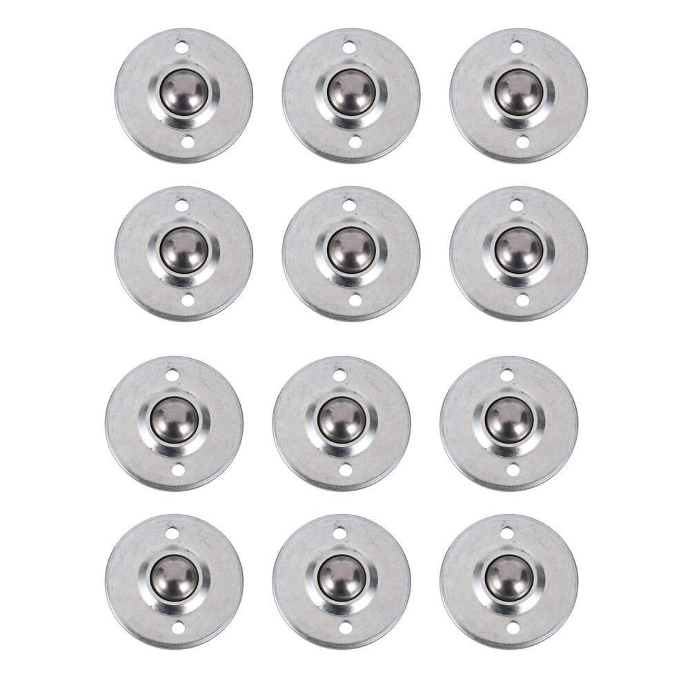 12Pcs -16B 5/8-Inch Bearing Steel Roller Ball Flange Conveyor Transfer Unit 4762103377187
