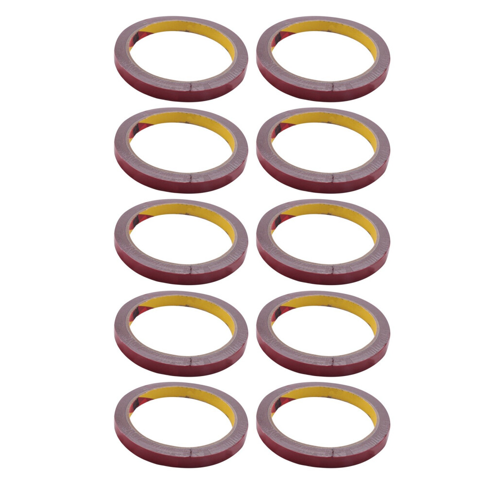 10X Strong Permanent Double Sided Super Sticky Foam Tape Roll For Vehicle Car, 10Mm X Red 4762103342956
