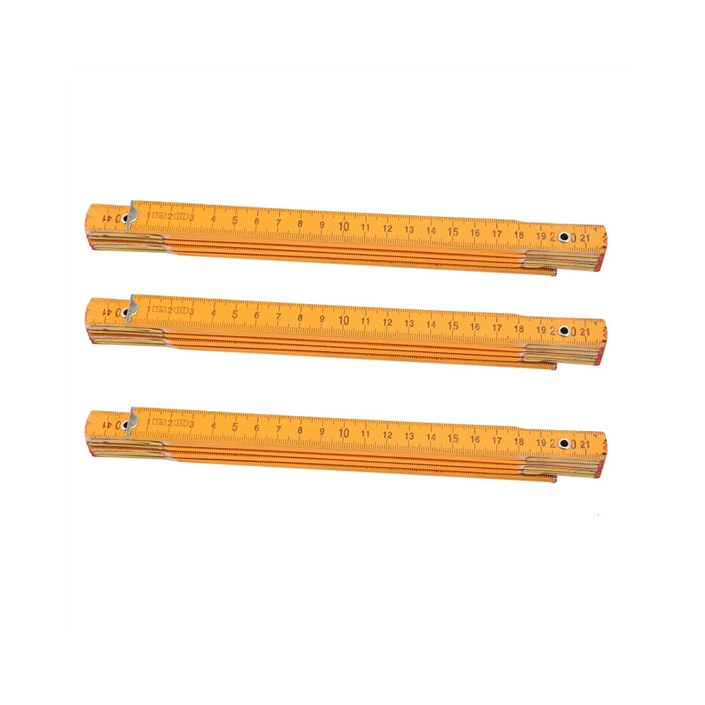 3X Portable Carpenter Wooden Folding Ruler 100Cm/39Inch 4762103347272