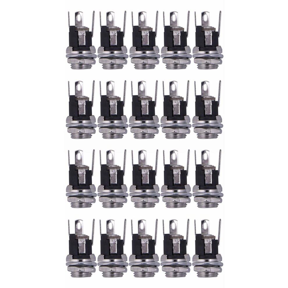 20Pcs Dc Power Supply Socket Female Panel Mount Connector 5.5X2.1mm New 4762103384079