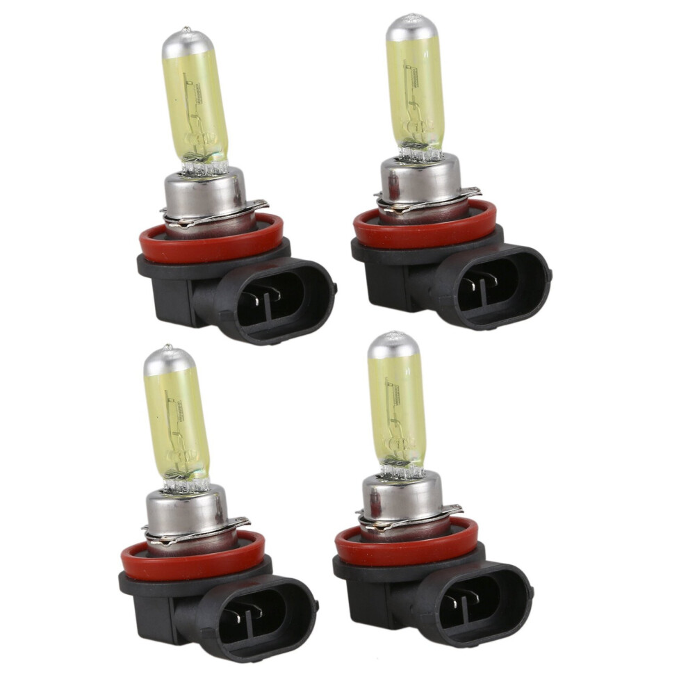 4X H11 55W 3000K Halogen Fog Lamp Bulb Head Golden/Yellow/Light 4762103359657