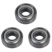 3Pcs 10 x 26 x 8mm 6000Z Silver Tone Shield Premium Ball Bearing