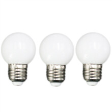 E27 LED Bulbs - E27 1W Pe Frosted LED Globe Colorful White/Red/Green/Blue/Ylellow Lamp 220V -3PCs(White)