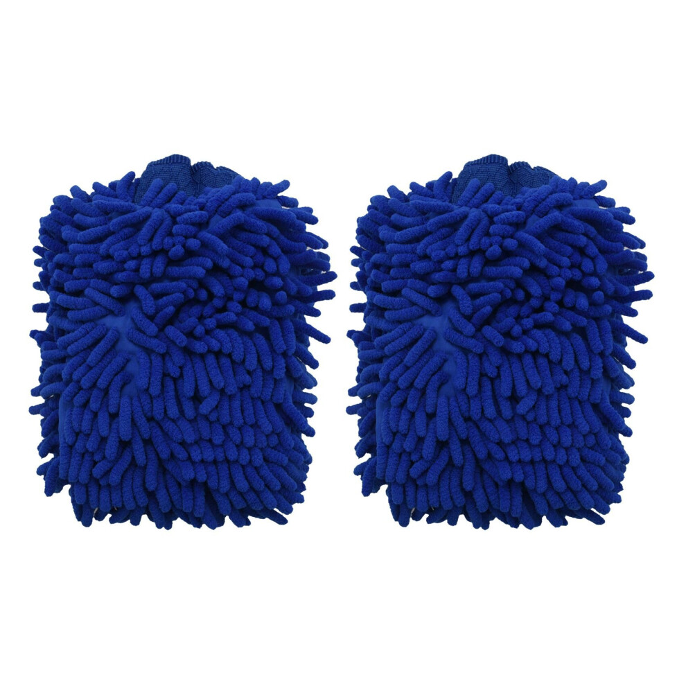Microfiber Mitt,Car Wash Mitt(6-Pack) Noodle Microfiber Wash Gloves Car Cleaning Microfiber Mitt With Polishing Cloth 4762103387476