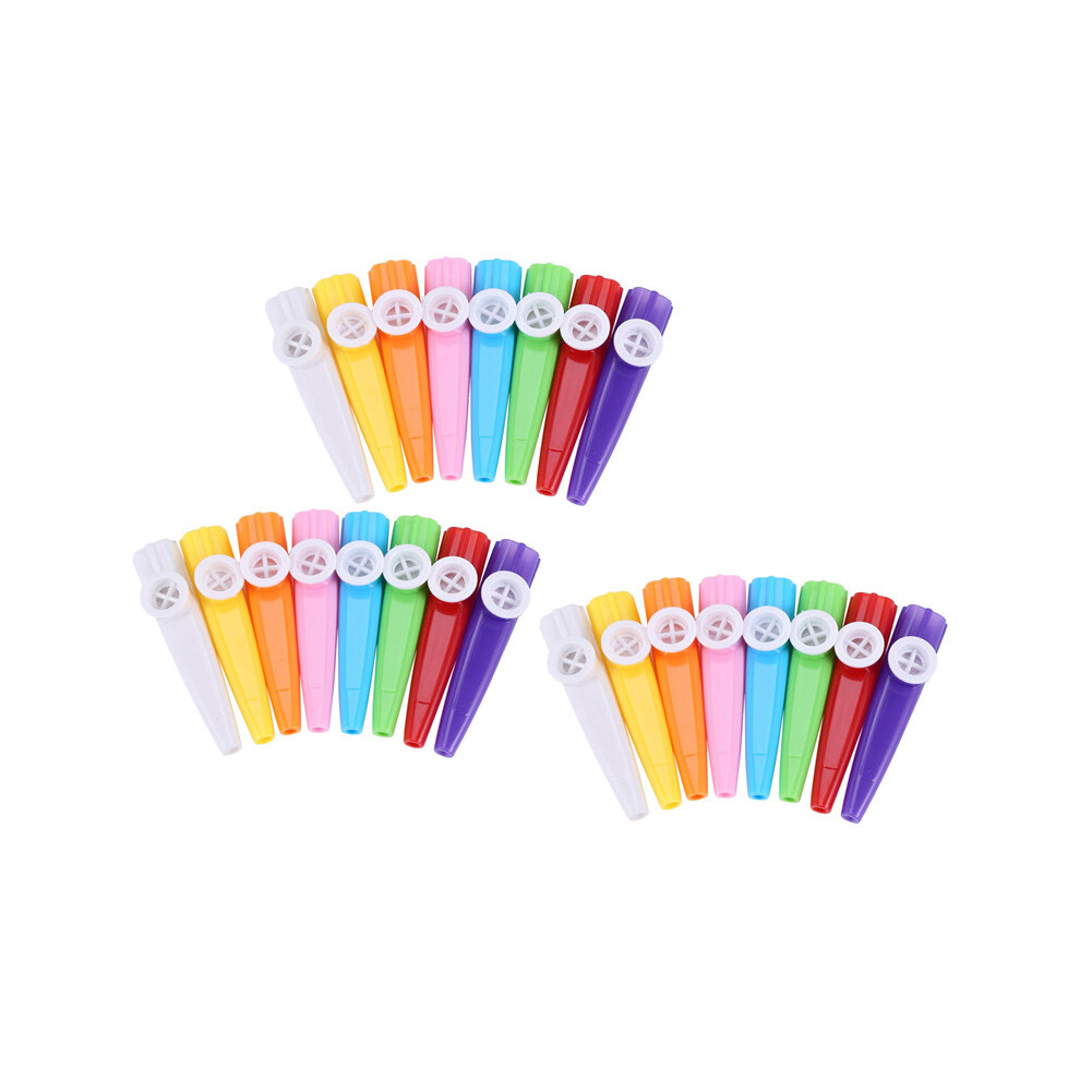 Tlily 72 Pieces Plastic Kazoos 8 Colorful Musical Instrument, Good For Guitar, Ukulele, Violin (72 Pieces) Red/Yellow/White