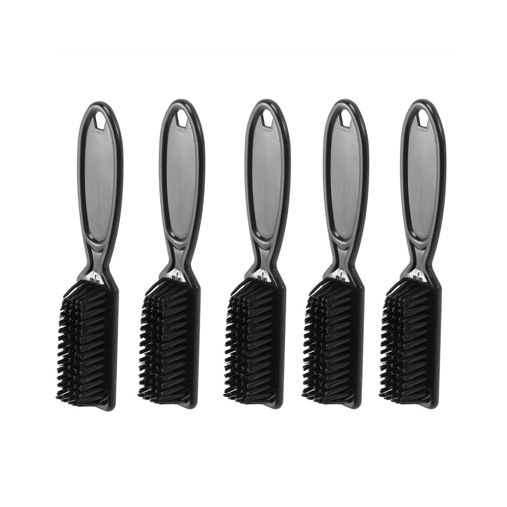 Tlily Black 5X Fade Brush Comb Scissors Cleaning Brush Barber Shop Skin Fade Vintage Oil Head Shape Carving Cleaning Brush